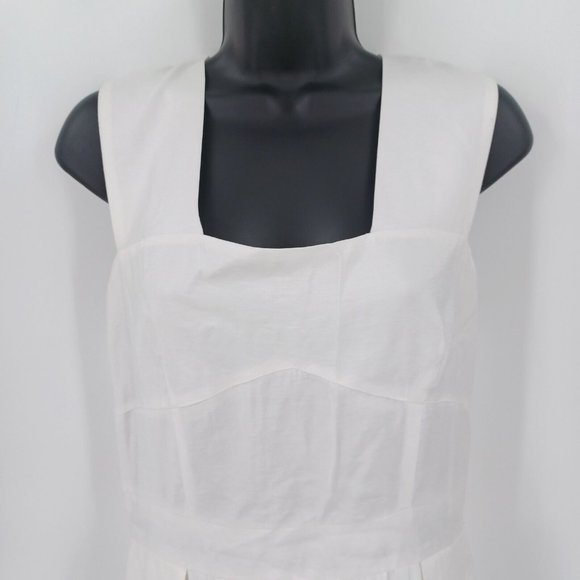 WALTER BAKER Dress Womens M White Jolie Chiffon Cut Out Bridal Bachelorette Flaw - Picture 3 of 16